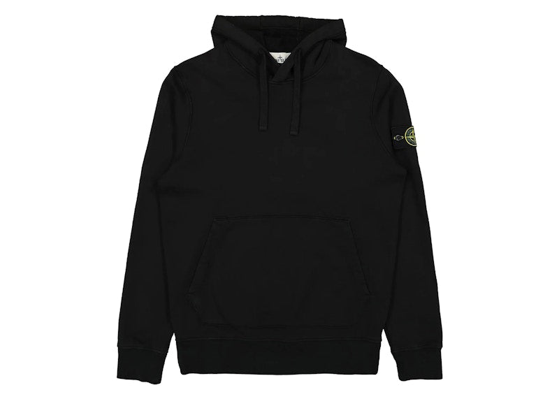 Stone Island Fleece Garment Dyed Hoodie Dark Blue