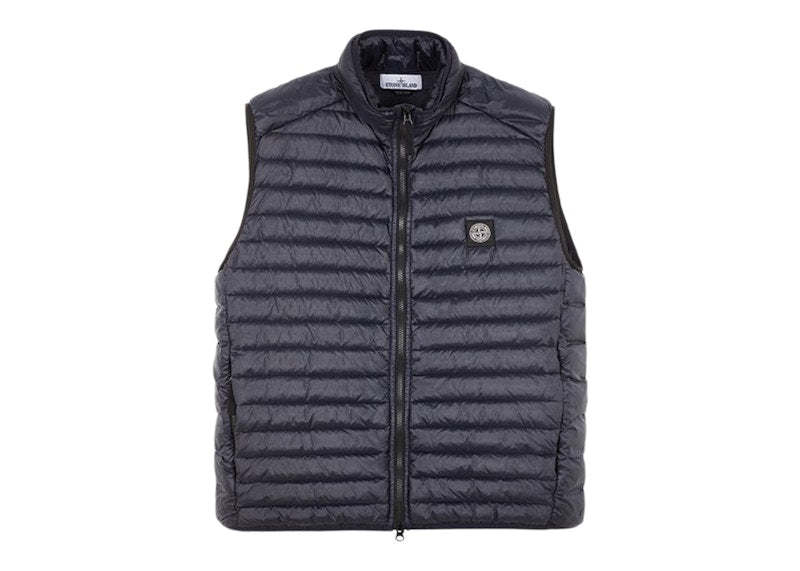 Stone Island G0224 Loom Woven Chambers R-Nylon Down-TC Gilet Blue
