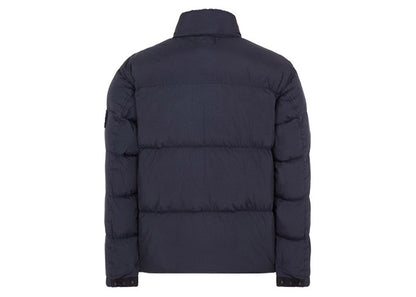 Stone Island Garment Dyed 40623 Crinkle Reps Recycled Nylon Jacket Blue