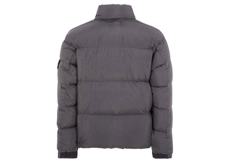 Stone Island Garment Dyed 40623 Crinkle Reps Recycled Nylon Jacket Lead