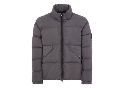 Stone Island Garment Dyed 40623 Crinkle Reps Recycled Nylon Jacket Lead
