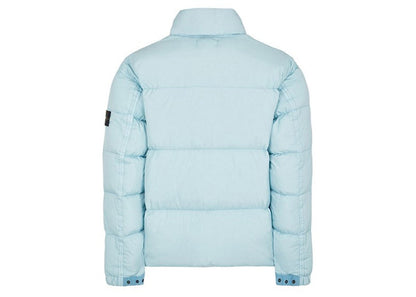 Stone Island Garment Dyed 40623 Crinkle Reps Recycled Nylon Jacket Sky Blue