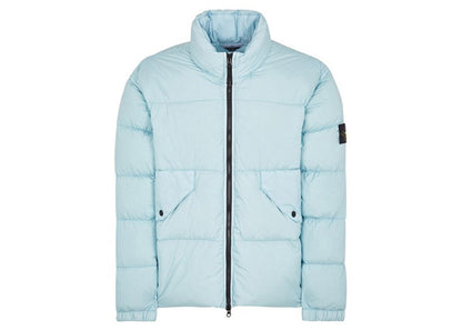 Stone Island Garment Dyed 40623 Crinkle Reps Recycled Nylon Jacket Sky Blue