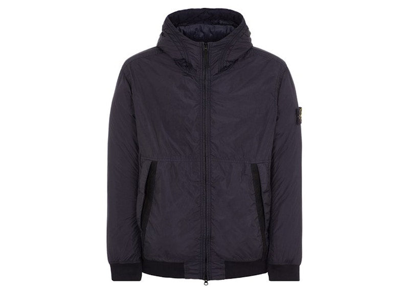 Stone Island Garment Dyed 40823 Crinkle Reps Recycled Nylon Primaloft-TC Jacket Blue