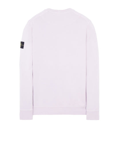 Stone Island Garment Dyed Cotton Fleece Crewneck Onion Pink