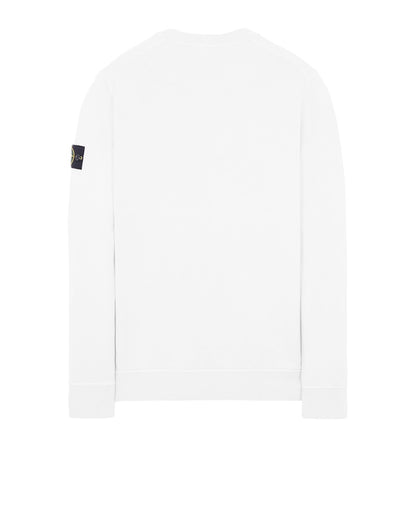 Stone Island Garment Dyed Cotton Fleece Crewneck White
