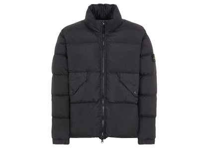 Stone Island Garment Dyed 40623 Crinkle Reps Recycled Nylon Jacket Black