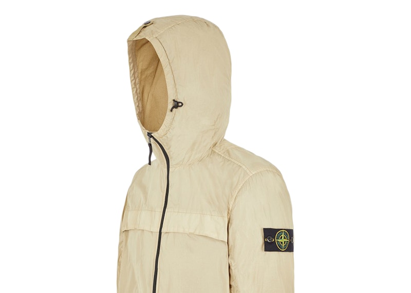 Stone Island Garment Dyed Hooded Jacket Sand