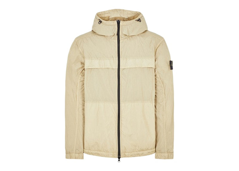 Stone Island Garment Dyed Hooded Jacket Sand