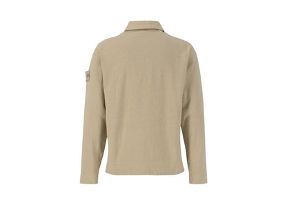 Stone Island Ghost Patch Long Sleeve Polo Beige
