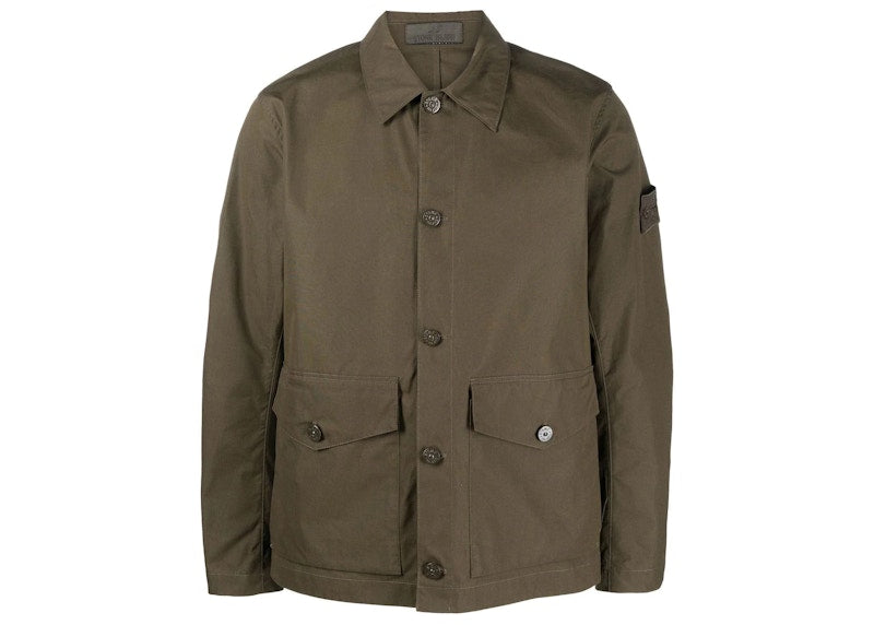 Stone Island Giubbotto Ghost Work Shirt Jacket Military Green