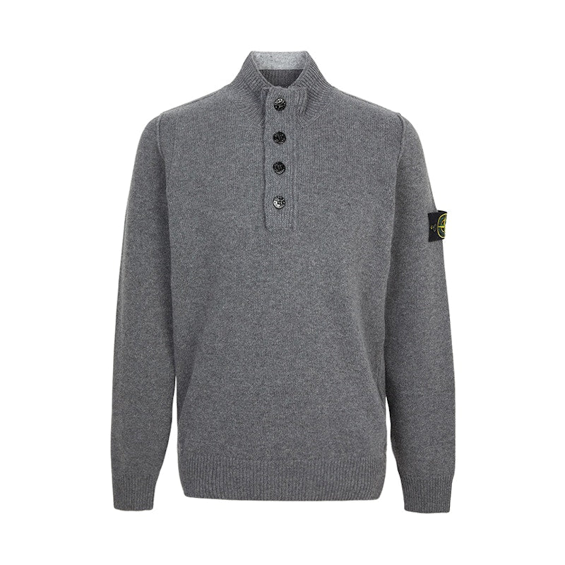 Stone Island Half Zip Up Knitwear Gray