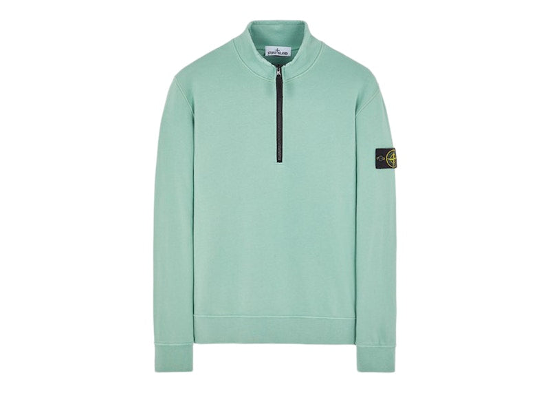 Stone Island Half-Zipper Sweatshirt Light Green