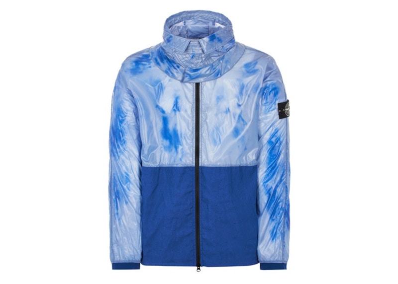 Stone Island Heat Reactive Lamy Cotton Linen Tela Jacket Blue