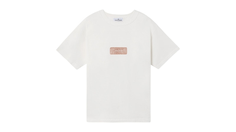 Stone Island Heavy Cotton Jersey 60% Recycled Raw Beauty 2100001 T-shirt Natural White