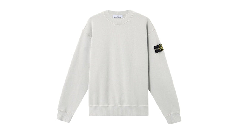 Stone Island Heavy Fleece 53% Organic Cotton 6100021 Sweatshirt Pearl Grey