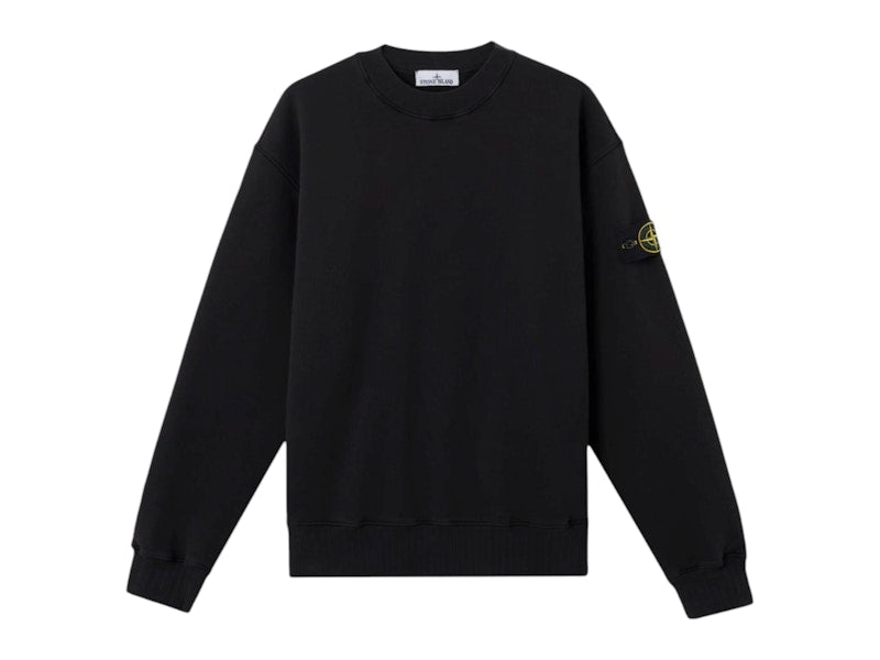 Stone Island Heavy Fleece 53% Organic Cotton Crewneck Black