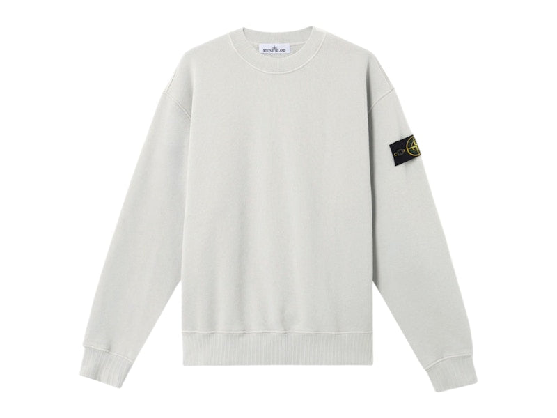 Stone Island Heavy Fleece 53% Organic Cotton Crewneck Pearl Grey