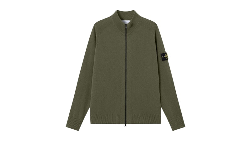 Stone Island Light RWS Geelong Wool 5100044 Sweater Military Green