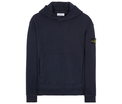 Stone Island Logo Appliqued Hoodie Blue