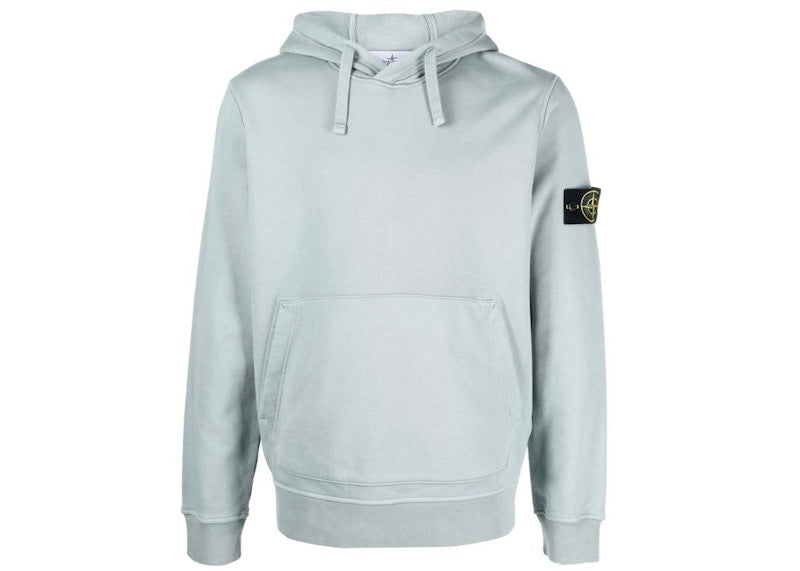 Stone Island Logo Hoodie Sky Blue