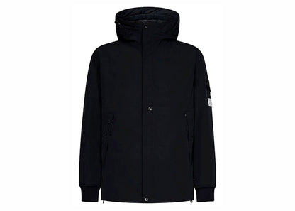 Stone Island Logo Patch Hooded Jacket Black