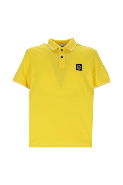 Stone Island Logo Poloshirt Yellow