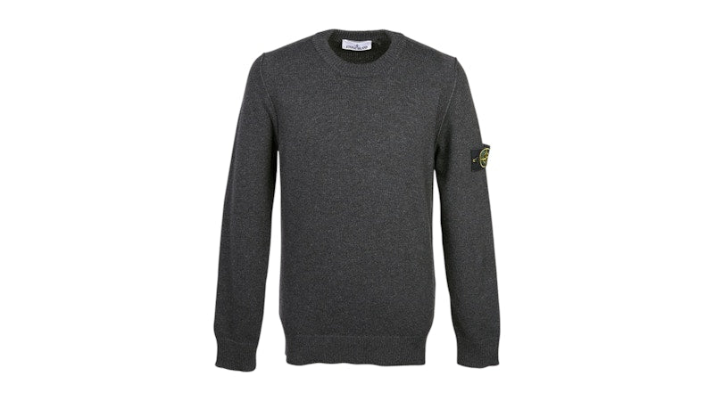 Stone Island Logo Sweater Charcoal