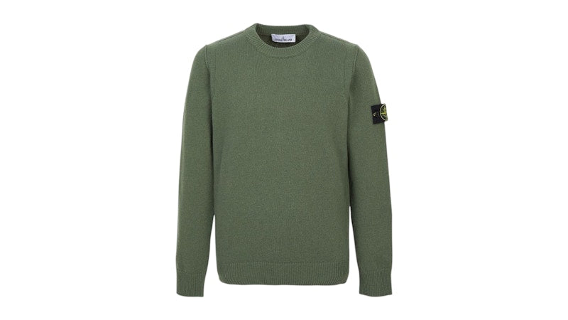 Stone Island Logo Sweater Khaki
