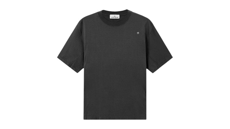 Stone Island Mercerized Cotton Jersey Stellina 2100031 T-shirt Lead Grey