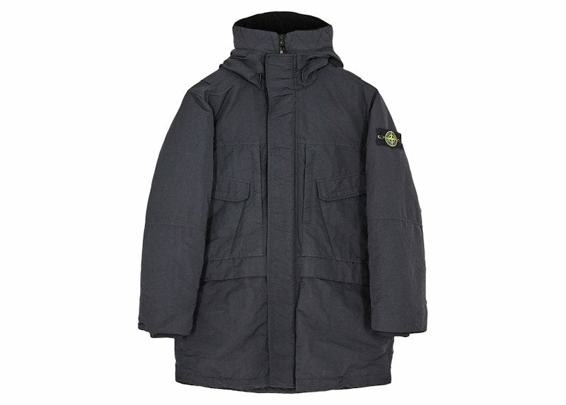 Stone Island Naslan Down TC Garment Dyed Jacket Black