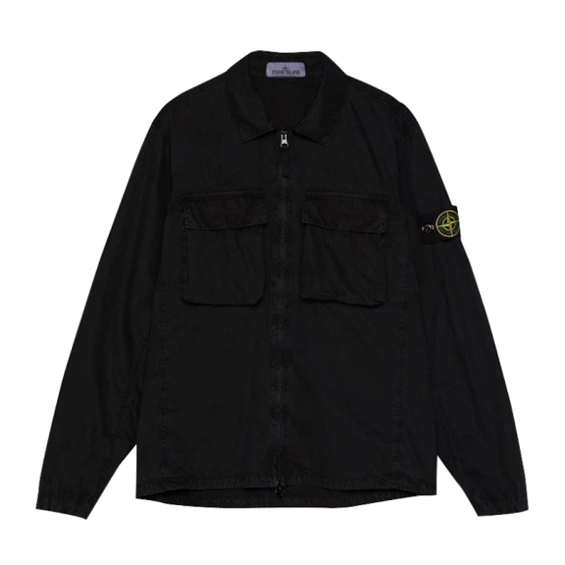 Stone Island Old Effect Over Shirt Black
