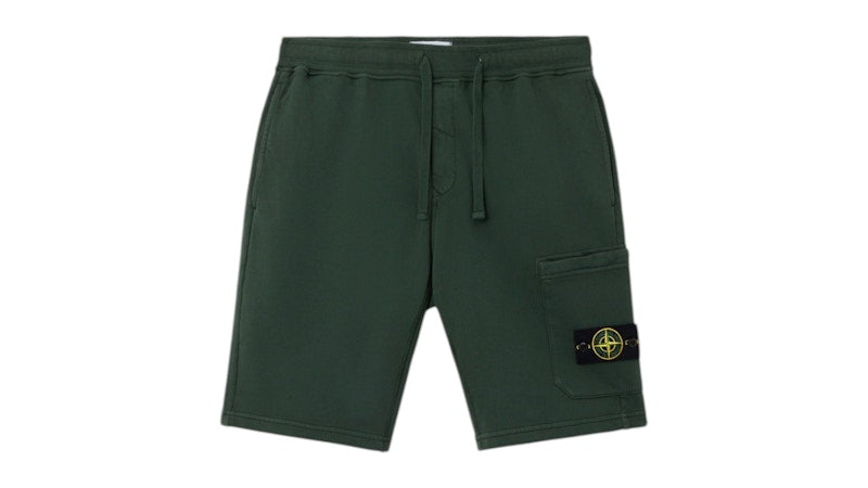 Stone Island Organic Cotton Fleece 6200011 Shorts Juniper
