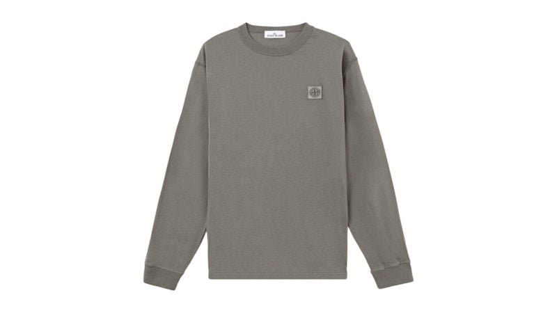 Stone Island Organic Cotton Jersey Fissato Effect 2100030 T-shirt Cement