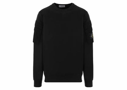 Stone Island Garment Dyed Pocket Crewneck Black