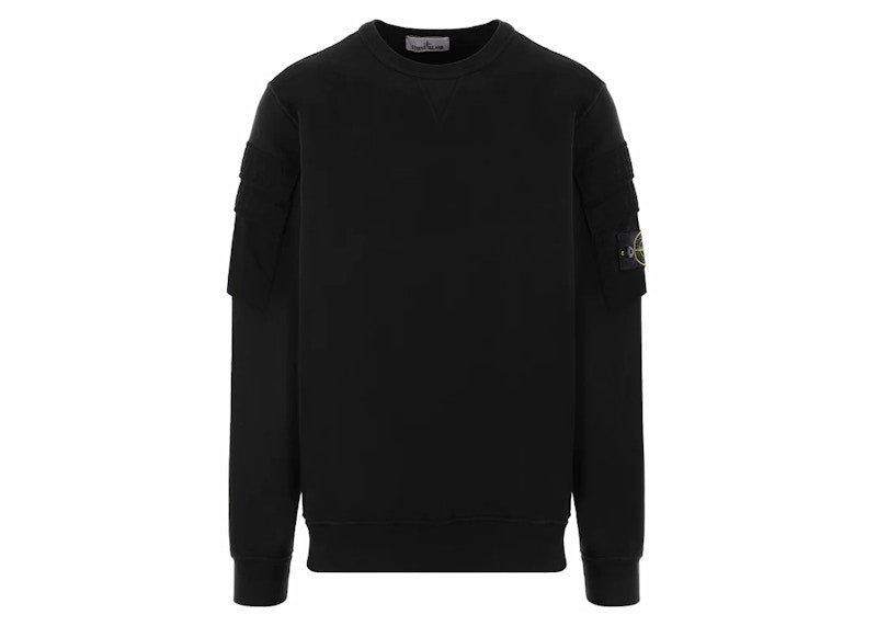 Stone Island Garment Dyed Pocket Crewneck Black