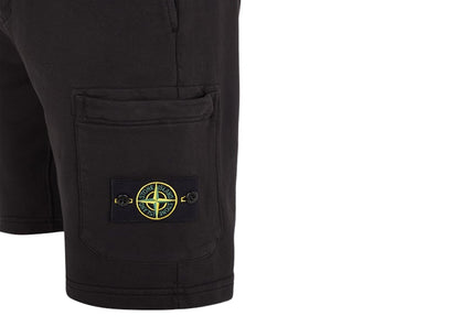 Stone Island Regular Fit Cargo Bermuda Shorts Black