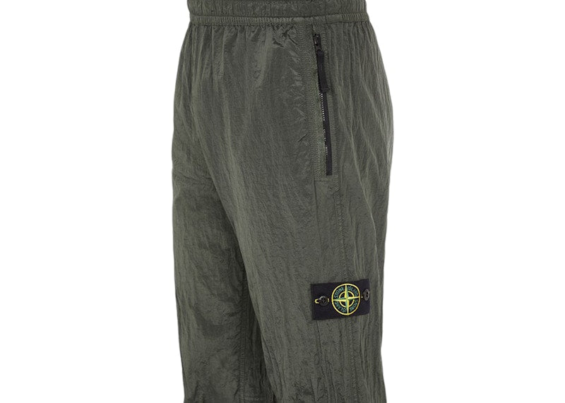 Stone Island Regular Fit Sweatpants in Nylon Musk Green