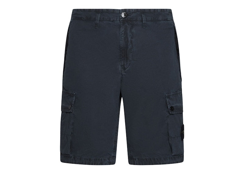Stone Island Slim Fit Cargo Bermuda Shorts Charcoal