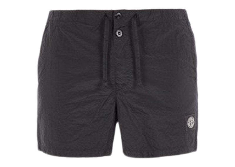 Stone Island Slim Fit Metal Nylon Swim Trunks Black