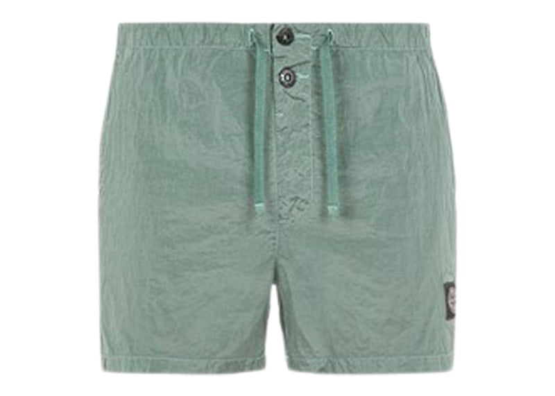 Stone Island Slim Fit Metal Nylon Swim Trunks Light Green
