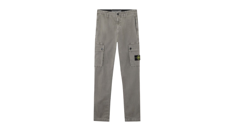 Stone Island Stretch Organic Broken Twill Cotton Old Effect 3100034 Pants Cement