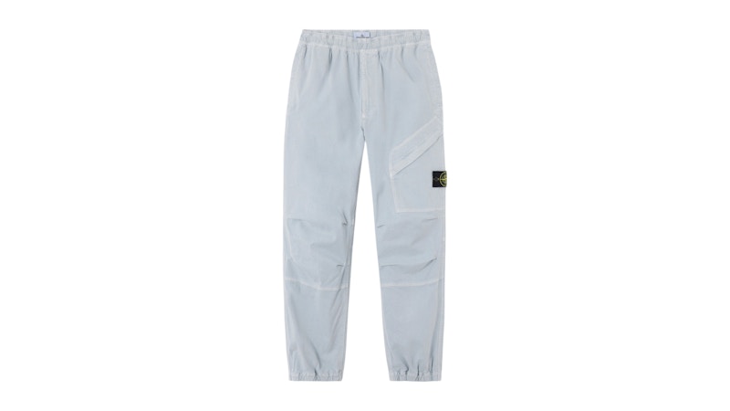 Stone Island Stretch Organic Broken Twill Cotton Old Effect 3100036 Sweatpant Sky Blue