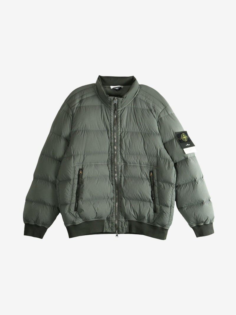 Stone Island Urban Puffer Bomber Jacket Cement