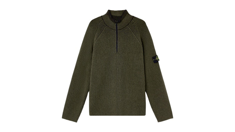 Stone Island Vanise Full Rib RWS Wool 5100024 Sweater Military Green