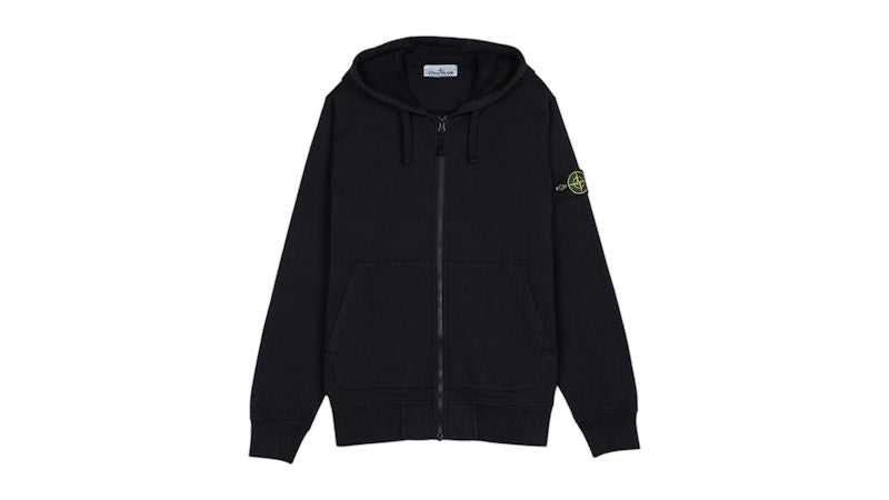 Stone Island Zip Up Hoodie Navy