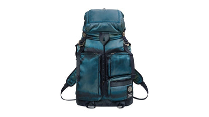 Stone Island x Porter Hand Corrosion on Nylon Twill Backpack Blue