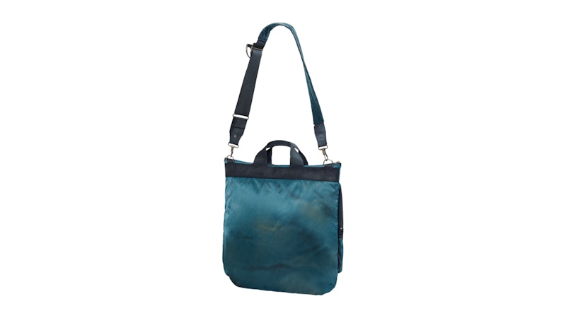Stone Island x Porter Hand Corrosion on Nylon Twill Helmet Bag Blue