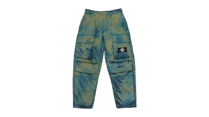 Stone Island x Porter Hand Corrosion on Nylon Twill Loose Fit Cargo Trousers Blue