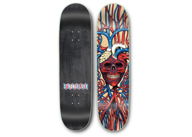 StrangeLove Heart Skull 8.25 Skateboard Deck